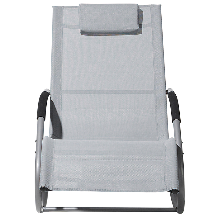 Beliani - CARANO - Strandstoel - Grijs - Staal