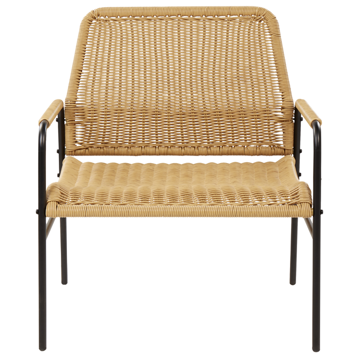 Beliani - PRASIMO - Tuinstoel set van 2 - Naturel - PE Rotan