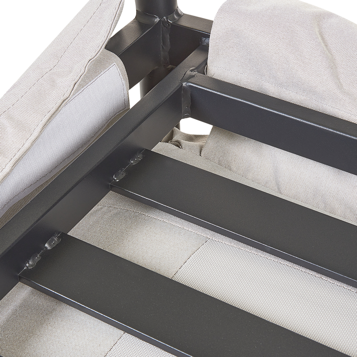 Beliani - ESPERIA - Tuinbank 2-zits - Lichtgrijs - Aluminium