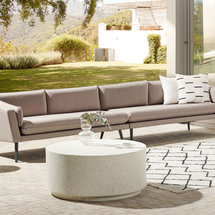 Beliani - LORETELLO - Tuinbank 4- zits - Beige - Polyester