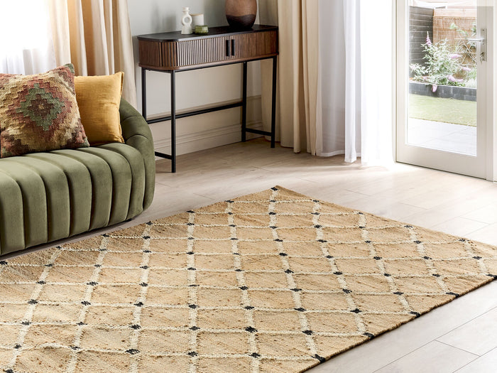 Beliani - KALEKOY - Vloerkleed - Lichtbeige - 160 x 230 cm - Jute