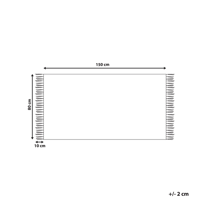 Beliani - APARAN - Vloerkleed - Meerkleurig - 80 x 150 cm - Katoen