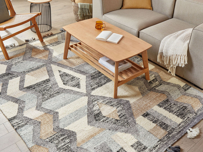 Beliani-AYGEZARD-Kelim vloerkleed-Multicolor-160 x 230 cm-Wol