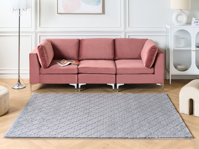 Beliani - GHARO - Shaggy vloerkleed - Grijs - 160 x 230 cm - Polyester