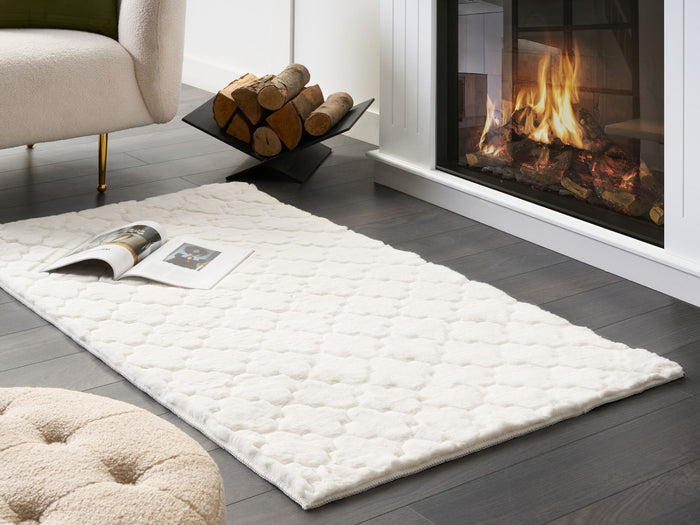 Beliani - GHARO - Shaggy vloerkleed - Wit - 80 x 150 cm - Polyester