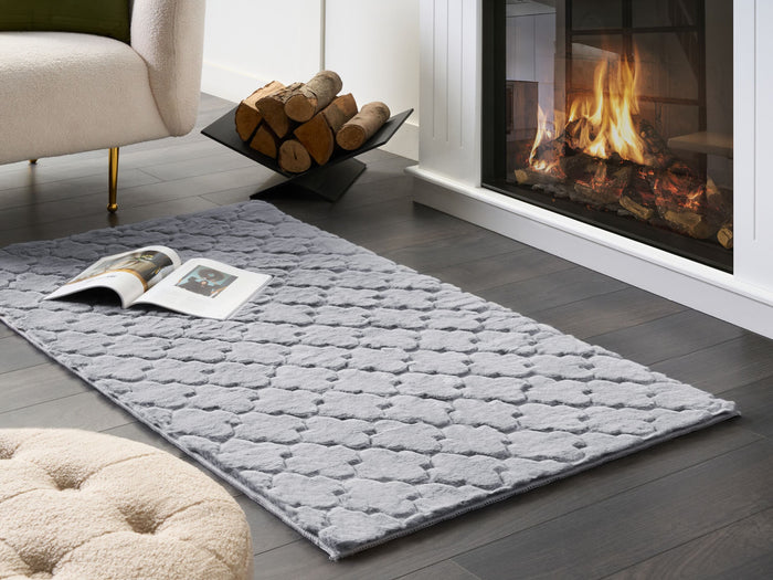 Beliani - GHARO - Shaggy vloerkleed - Grijs - 80 x 150 cm - Polyester