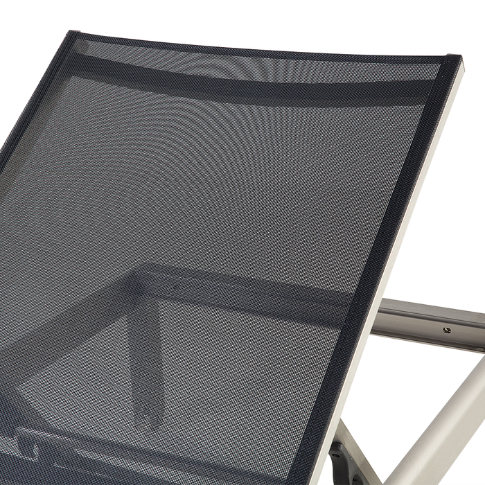 Beliani - FOSSATO - Strandstoel - Zwart - Aluminium