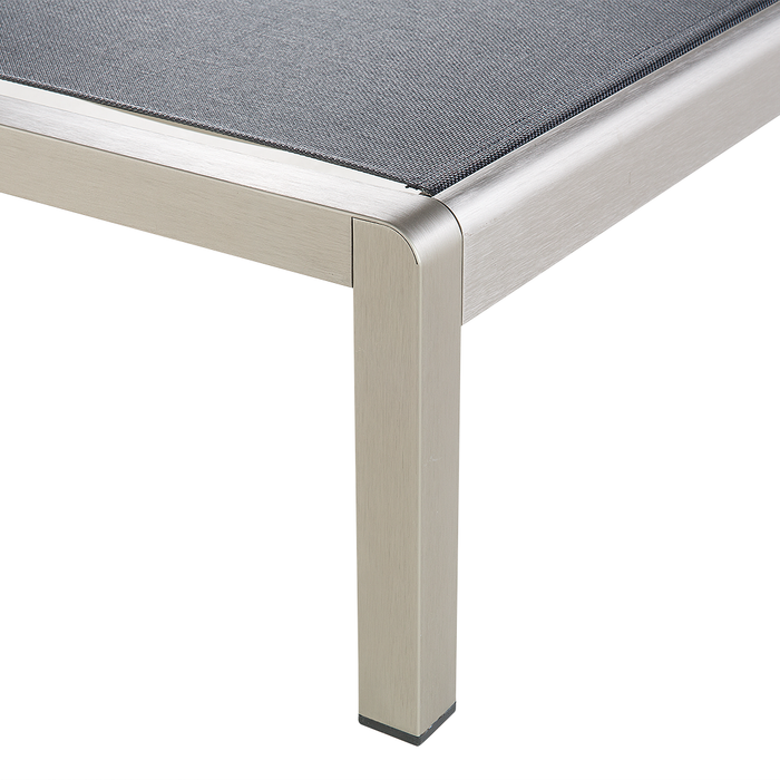 Beliani - FOSSATO - Strandstoel - Zwart - Aluminium