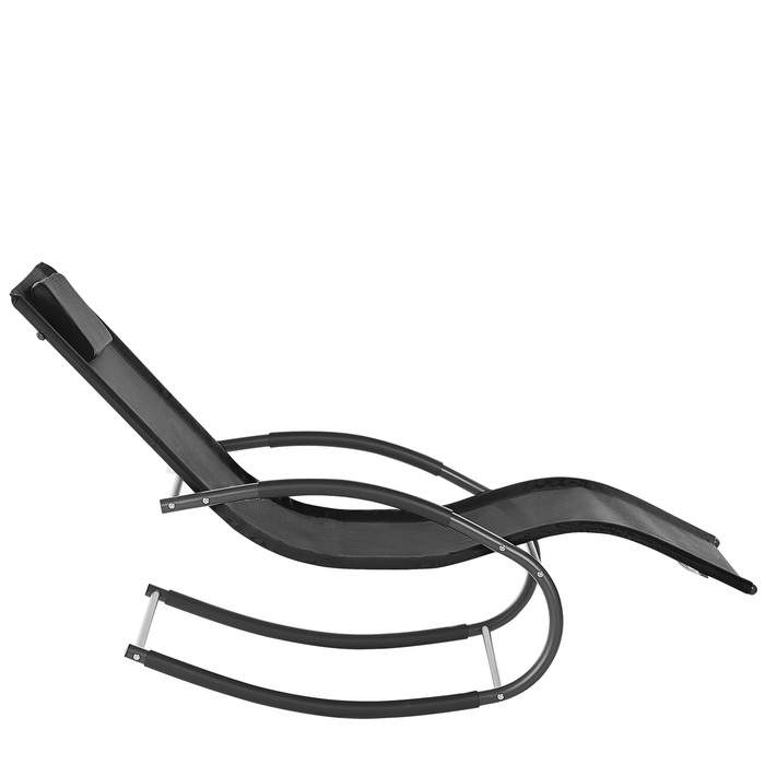 Beliani - CARANO II - Strandstoel - Zwart - Staal