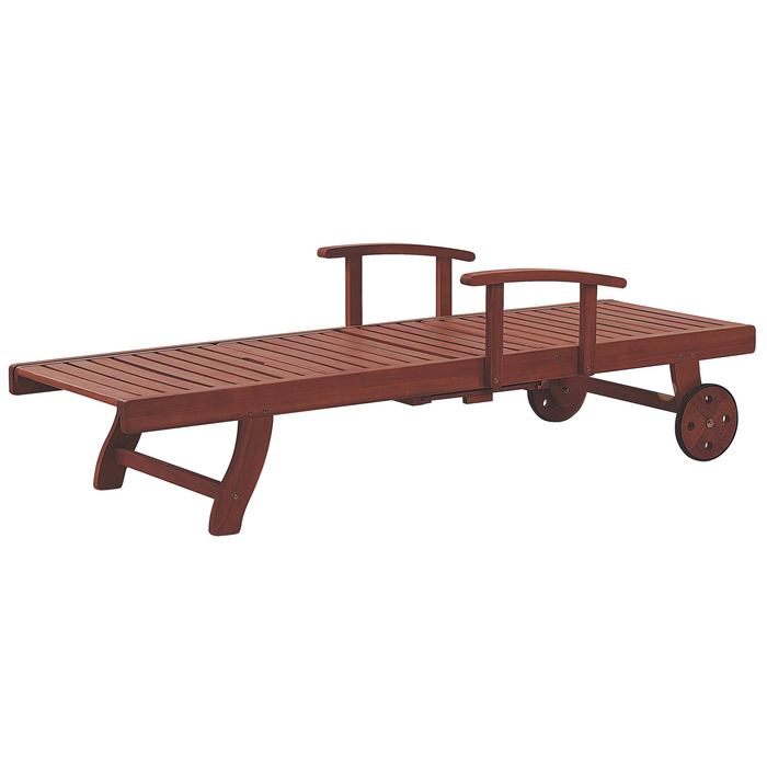 Beliani - TOSCANA - Strandstoel - Donkere houtkleur - Acaciahout