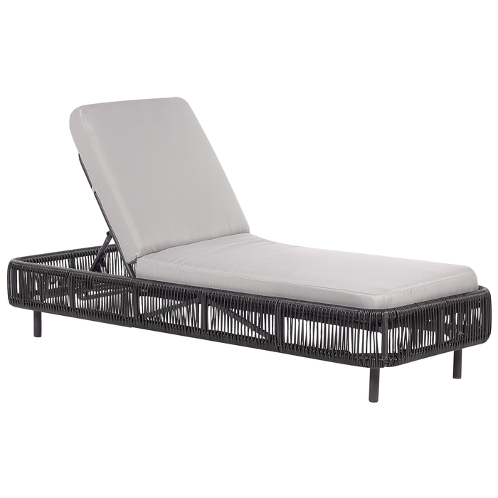 Beliani - OSINI - Ligstoel - Grijs - Rotan
