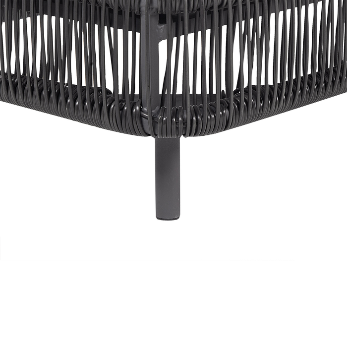 Beliani - OSINI - Ligstoel - Grijs - Rotan