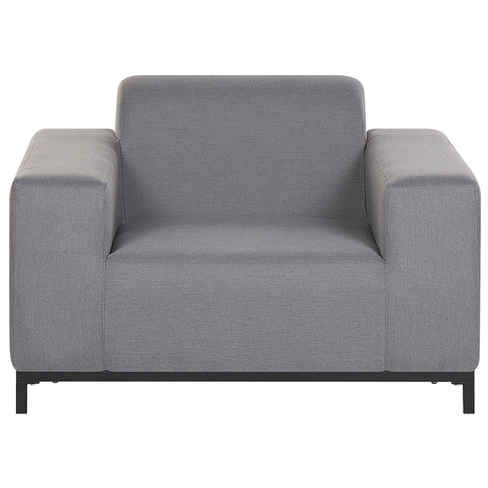 Beliani - ROVIGO - Fauteuil - Grijs - Polyester