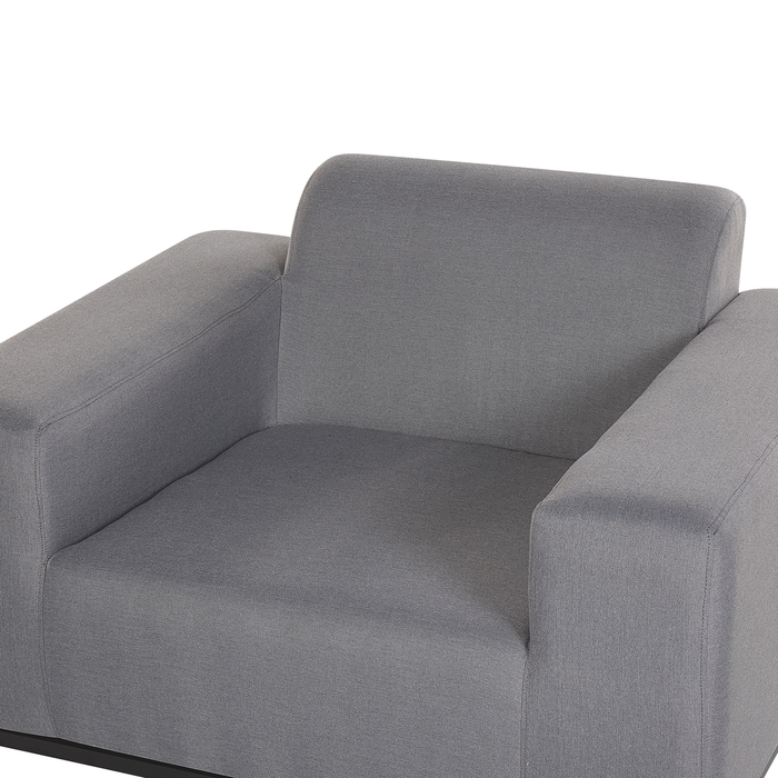 Beliani - ROVIGO - Fauteuil - Grijs - Polyester