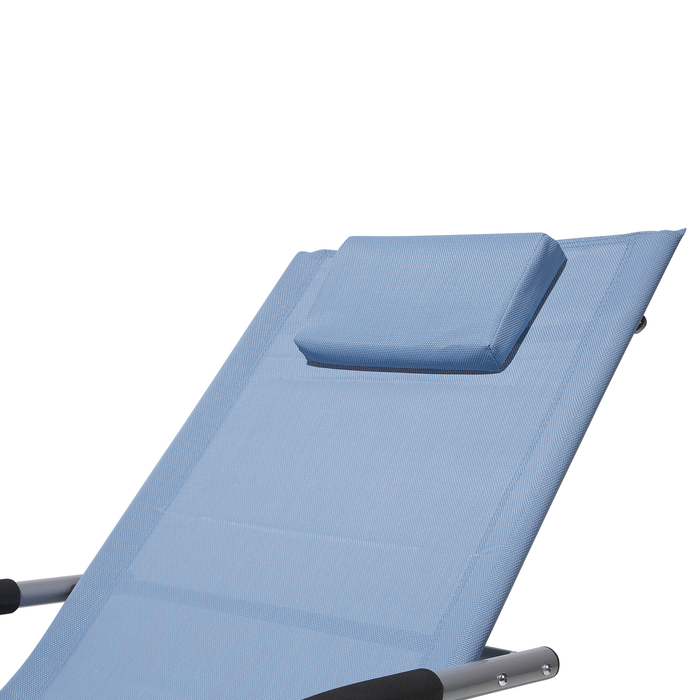 Beliani - CARANO - Strandstoel - Blauw - Staal