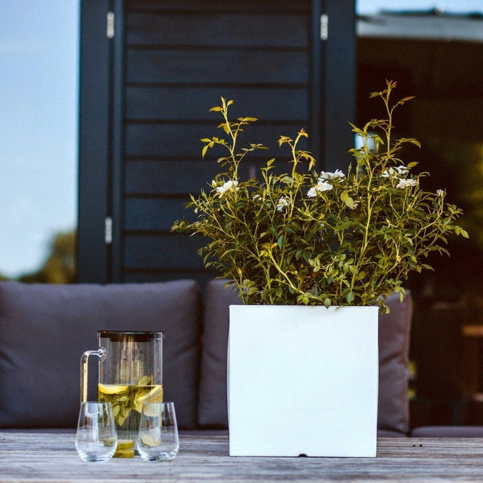 Capi Lux White Pot vierkant wit 20 x 20 x 20 cm