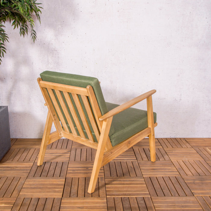 SenS-Line Lissabon Loungestoel Acaciahout - Groen