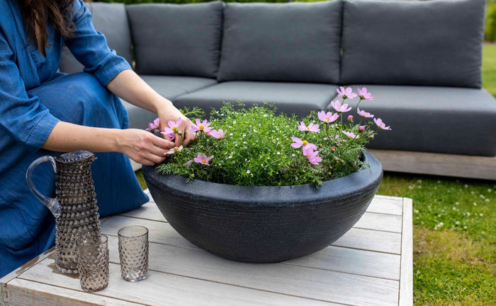 Capi Europe Schaal laag Arc Granite - 153x56 - Antraciet