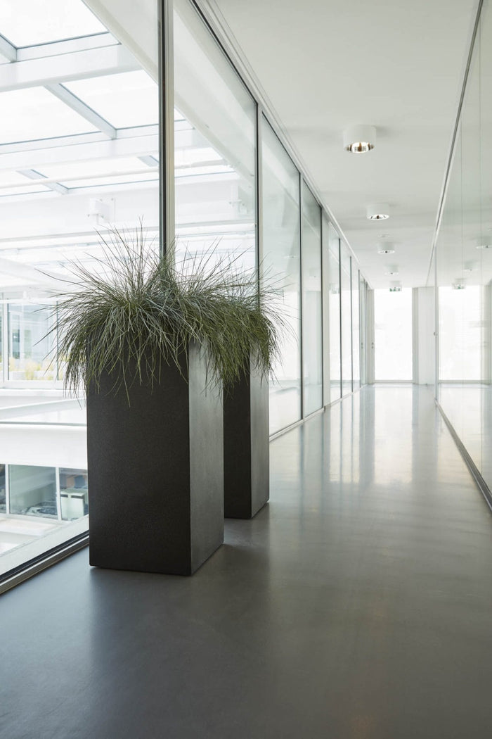 Capi Europe Bloempot rechthoek Terrazzo - 45x45x105 - Wit