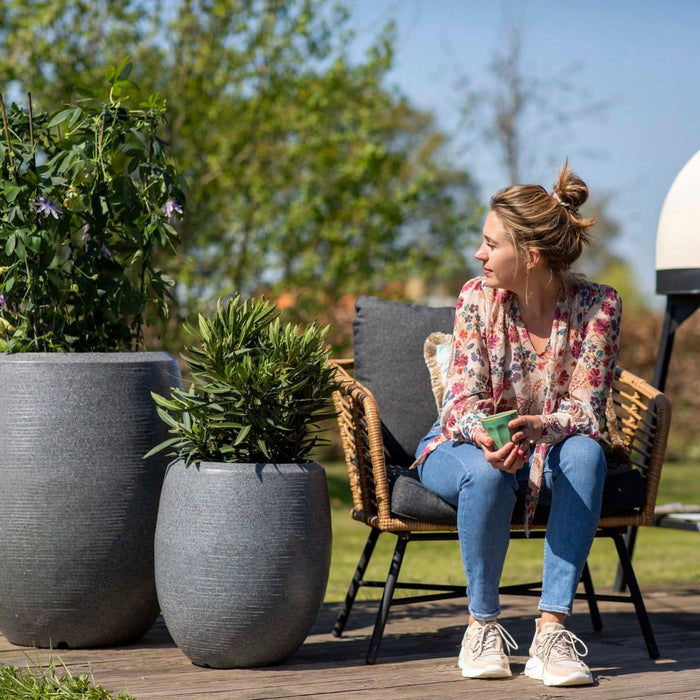 Capi Europe Vaas elegant deluxe Granite - 43x50 - Ivoor