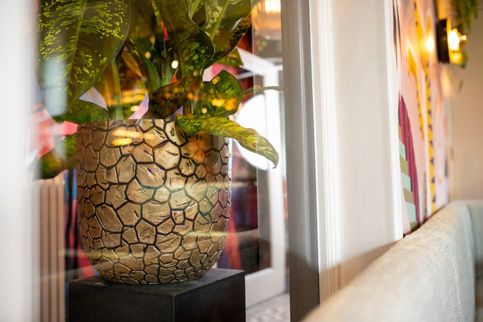 Capi Europe Bloempot bol Clay NL - 35x34 - Goud