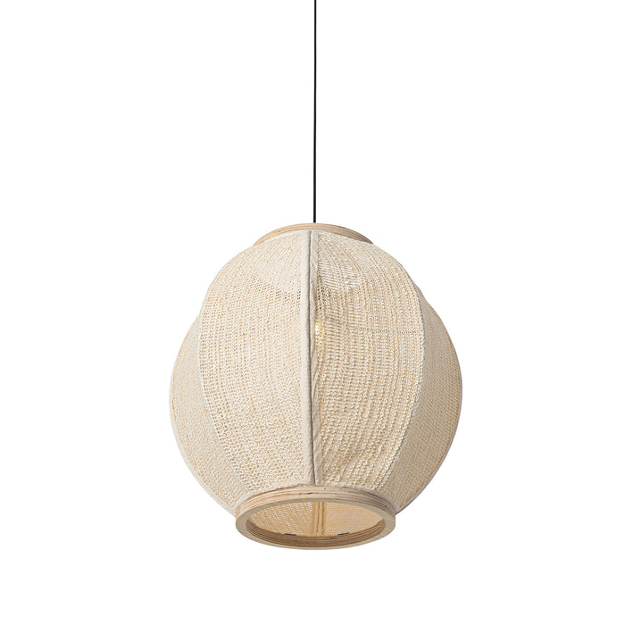 QAZQA Oosterse hanglamp naturel stof 46 cm - Rob