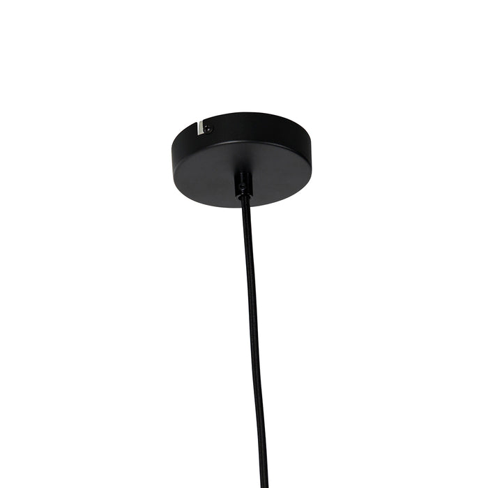 QAZQA Oosterse hanglamp zwart met bamboe 50cm - Rina