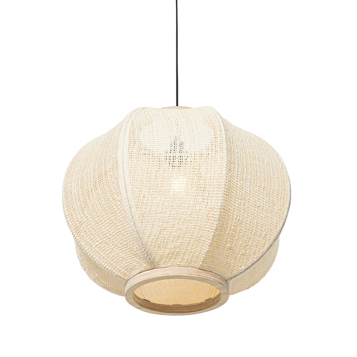 QAZQA Oosterse hanglamp naturel stof 48 cm - Rob