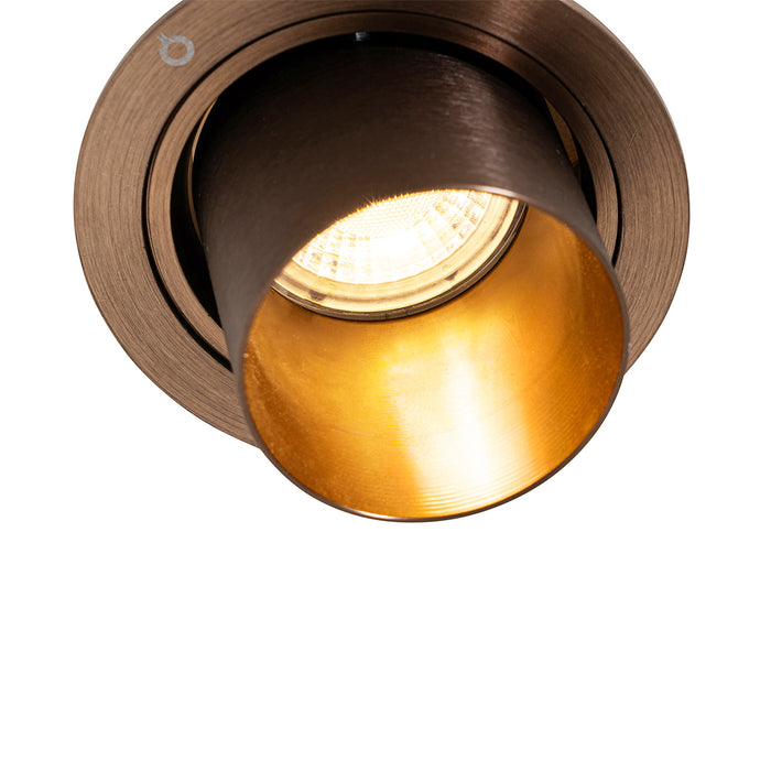 QAZQA Moderne inbouwspot donkerbrons rond kantelbaar - Installa