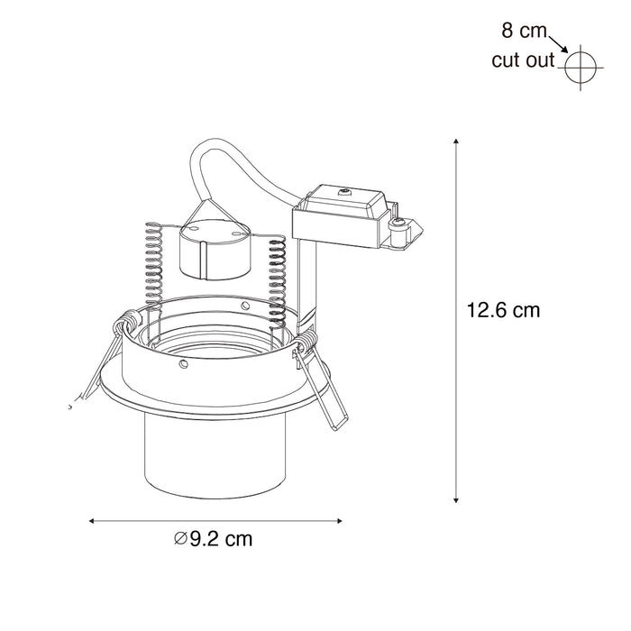 QAZQA Moderne inbouwspot donkerbrons rond kantelbaar - Installa