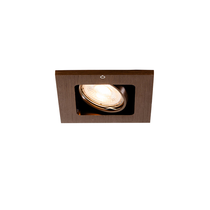 QAZQA Moderne inbouwspot donkerbrons verstelbaar - Qure