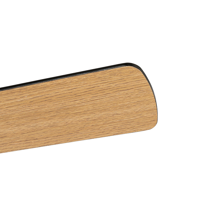 QAZQA Plafondventilator zwart met hout en trekschakelaar 3-lichts -