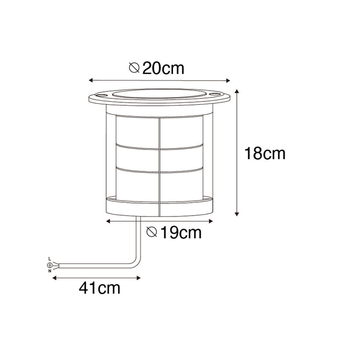 QAZQA Set van 6 grondspot wart AR111 verstelbaar IP65 - Delux Honey