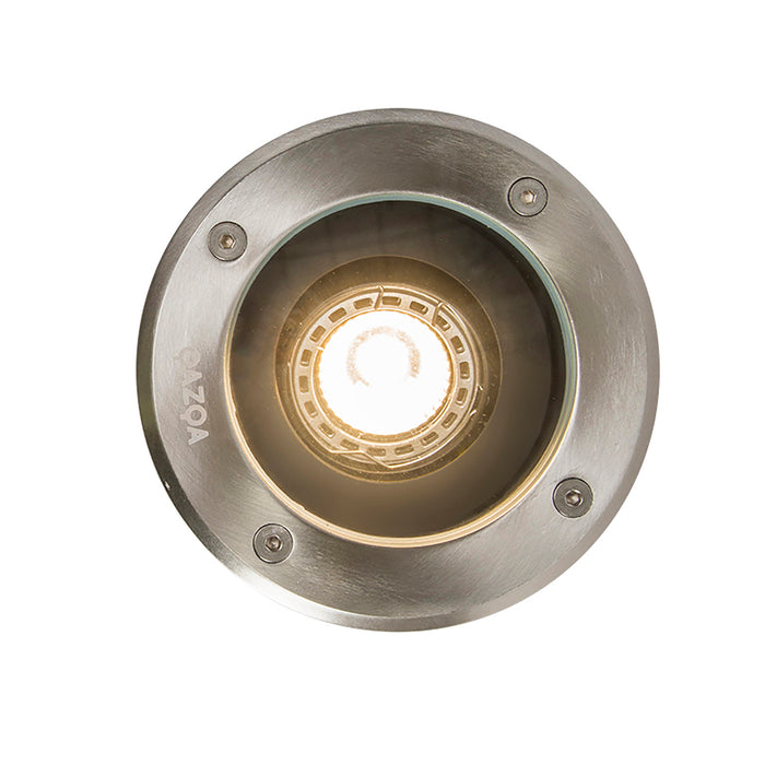 QAZQA Set van 3 buiten grondspots staal verstelbaar IP65 - Delux