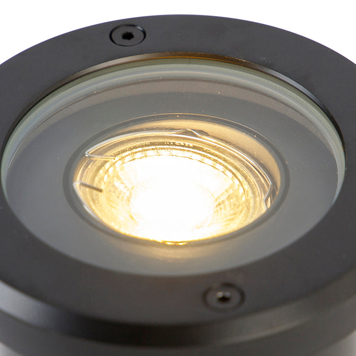 QAZQA Moderne buiten grondspot zwart verstelbaar IP65 - Delux