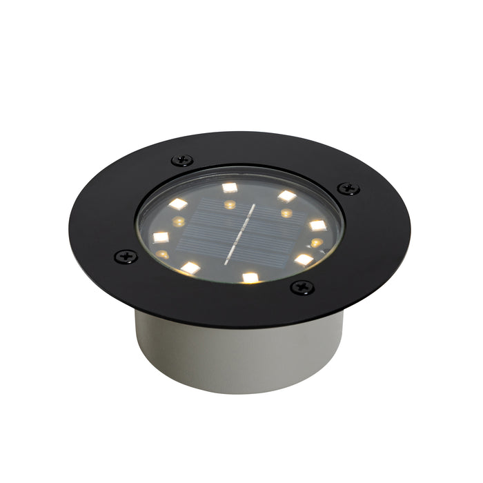 QAZQA Moderne grondspot zwart incl. LED IP65 Solar - Terry