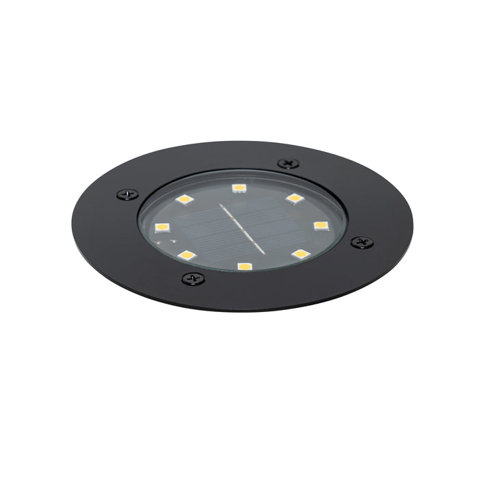 QAZQA Moderne grondspot zwart incl. LED IP65 Solar - Terry