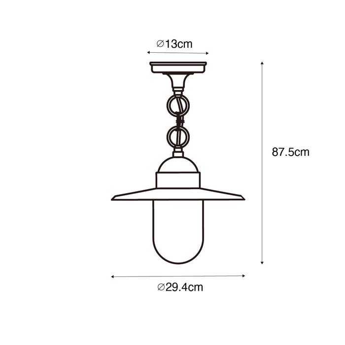 QAZQA Landelijke buiten hanglamp antiek goud IP44 - Kansas