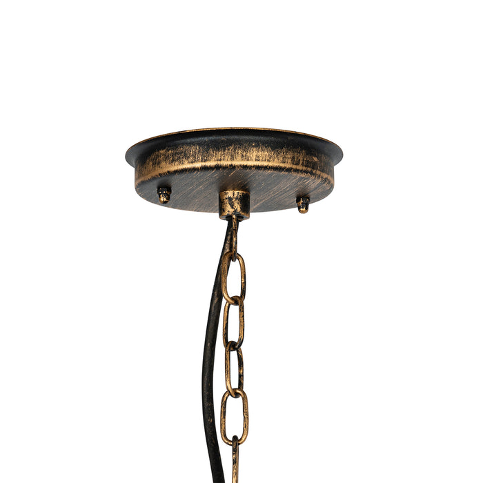 QAZQA Landelijke buiten hanglamp antiek goud IP44 - Kansas