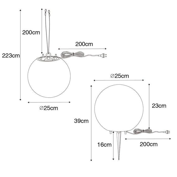 QAZQA Moderne buiten hanglamp grijs 25 cm IP44 - Nura