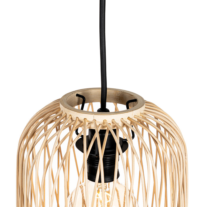 QAZQA Landelijke buiten hanglamp rotan 3-lichts - Calamus