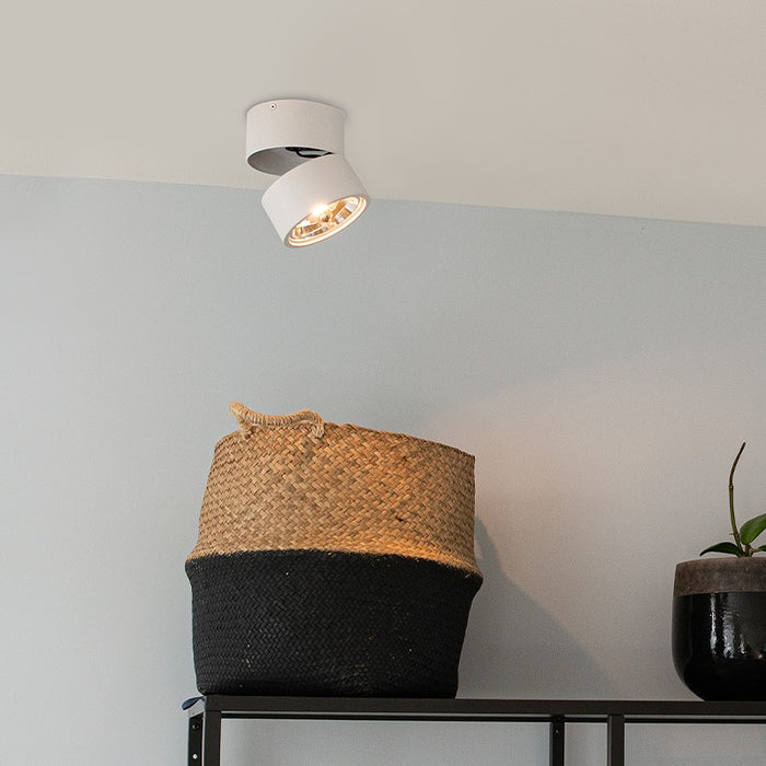 QAZQA Set van 2 spots wit rond verstelbaar - Go Nine