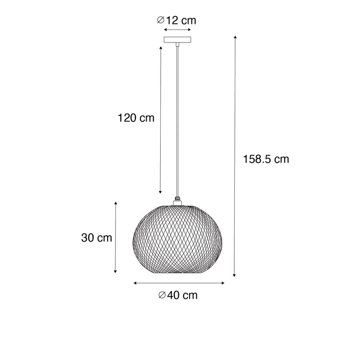 QAZQA Oosterse buiten hanglamp bamboe IP44 - Rafael