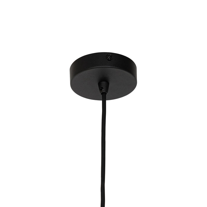 QAZQA Design hanglamp zwart met opaal IP44 - Angela