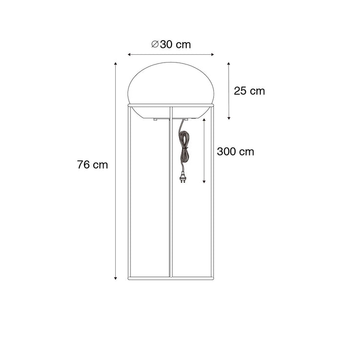 QAZQA Design buiten vloerlamp zwart - Jannie