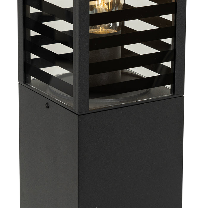 QAZQA Moderne staande buitenlamp zwart 80 cm IP44 - Reims