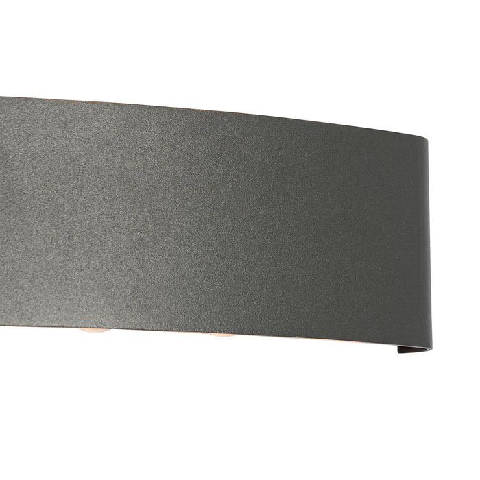 QAZQA Buiten wandlamp donkergrijs incl. LED 10-lichts IP54 - Silly