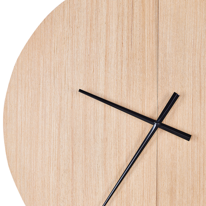 Beliani - CABIC - Wandklok - Lichthout - MDF