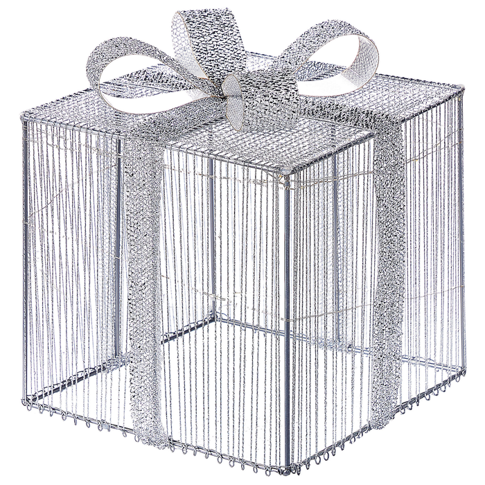 Beliani - ARNES - Kerstdecoratie set van 3 - Zilver - IJzer