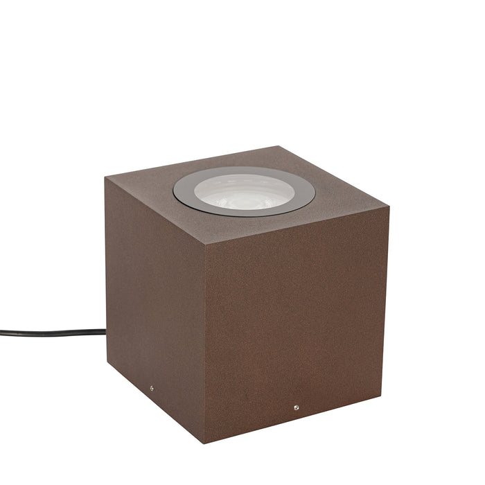 QAZQA Industriële tuinspot roestbruin vierkant IP65 AR111 - Lennard